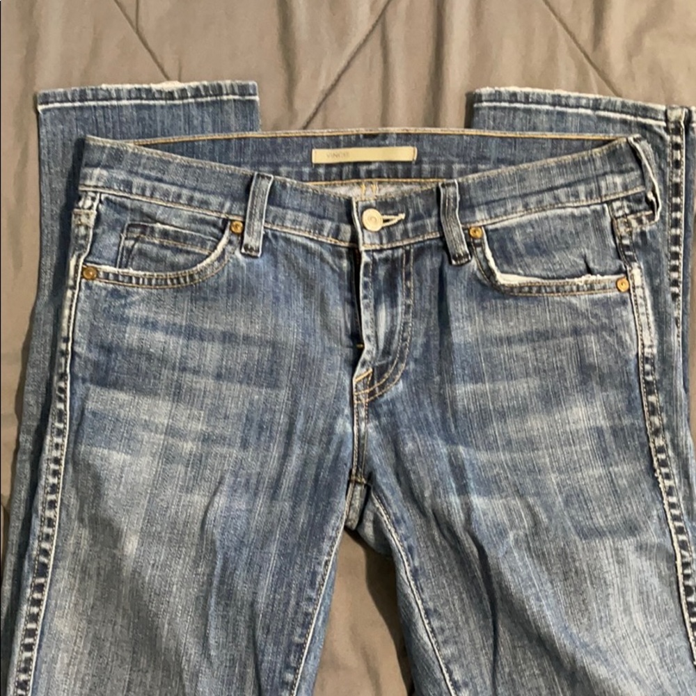Vince blue jeans low waist straight legs size 26